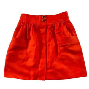 J.Crew Dorie A-Line Button Front Skirt Linen Lyocell Blend Size 4